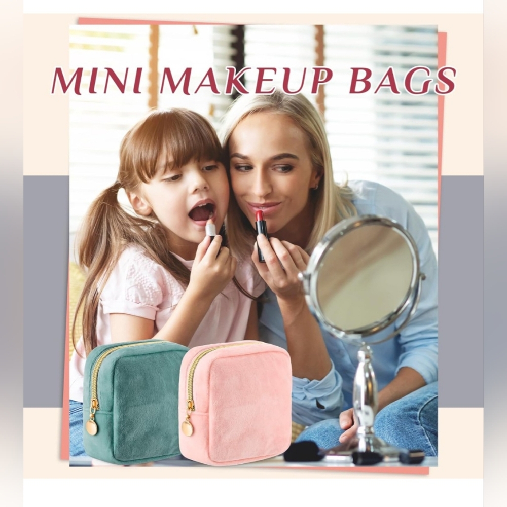 Mini velvet style makeup bags